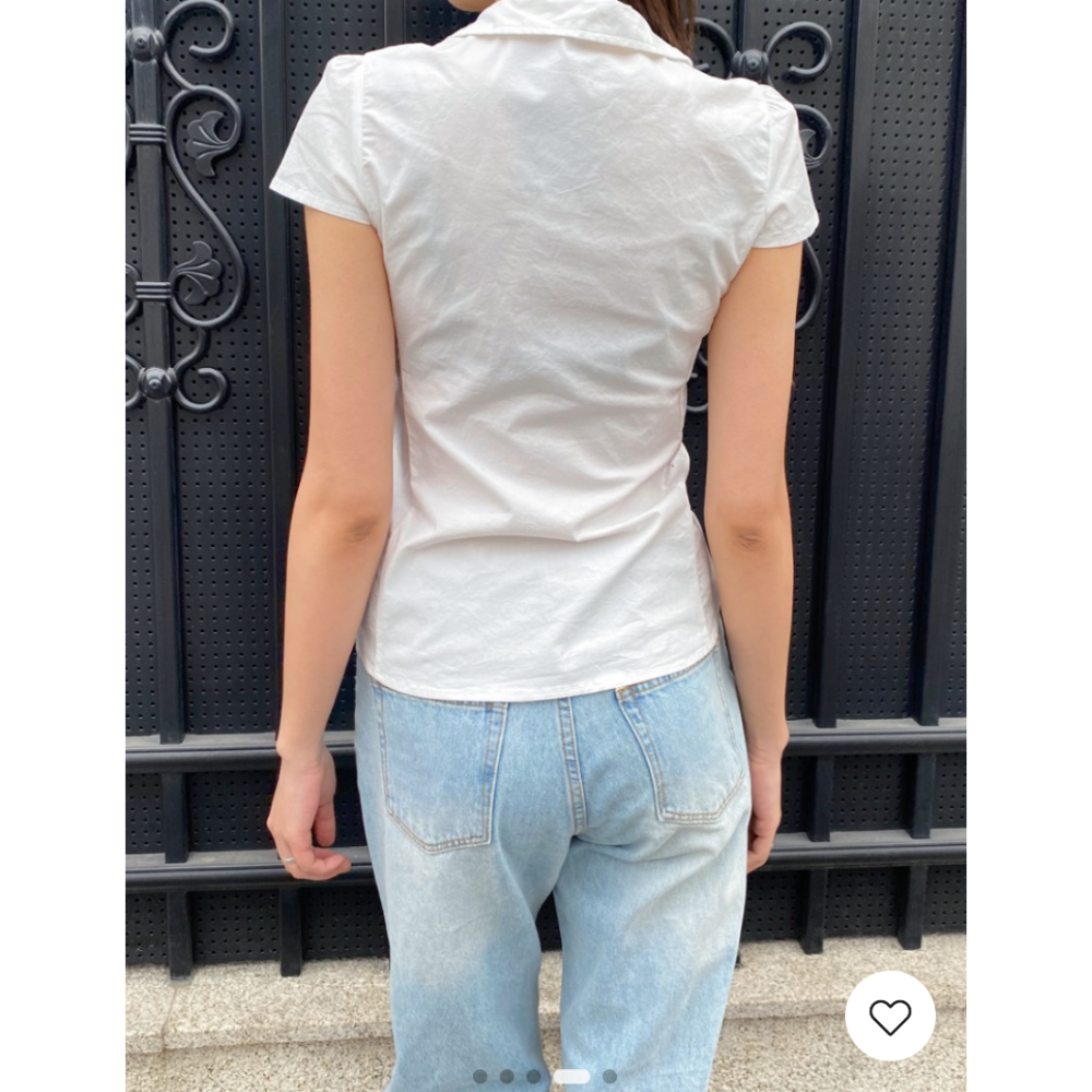 【BM】Rue Top 正肩收腰短袖襯衫-細節圖2