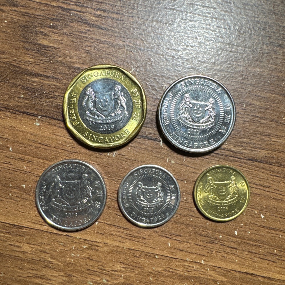 新加坡 套幣 一套五枚 硬幣 錢幣 紀念性販售-細節圖2