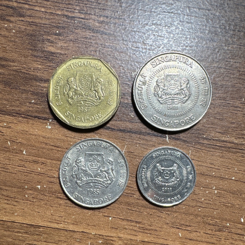 新加坡 套幣 一套4枚 硬幣 錢幣 紀念性販售-細節圖2