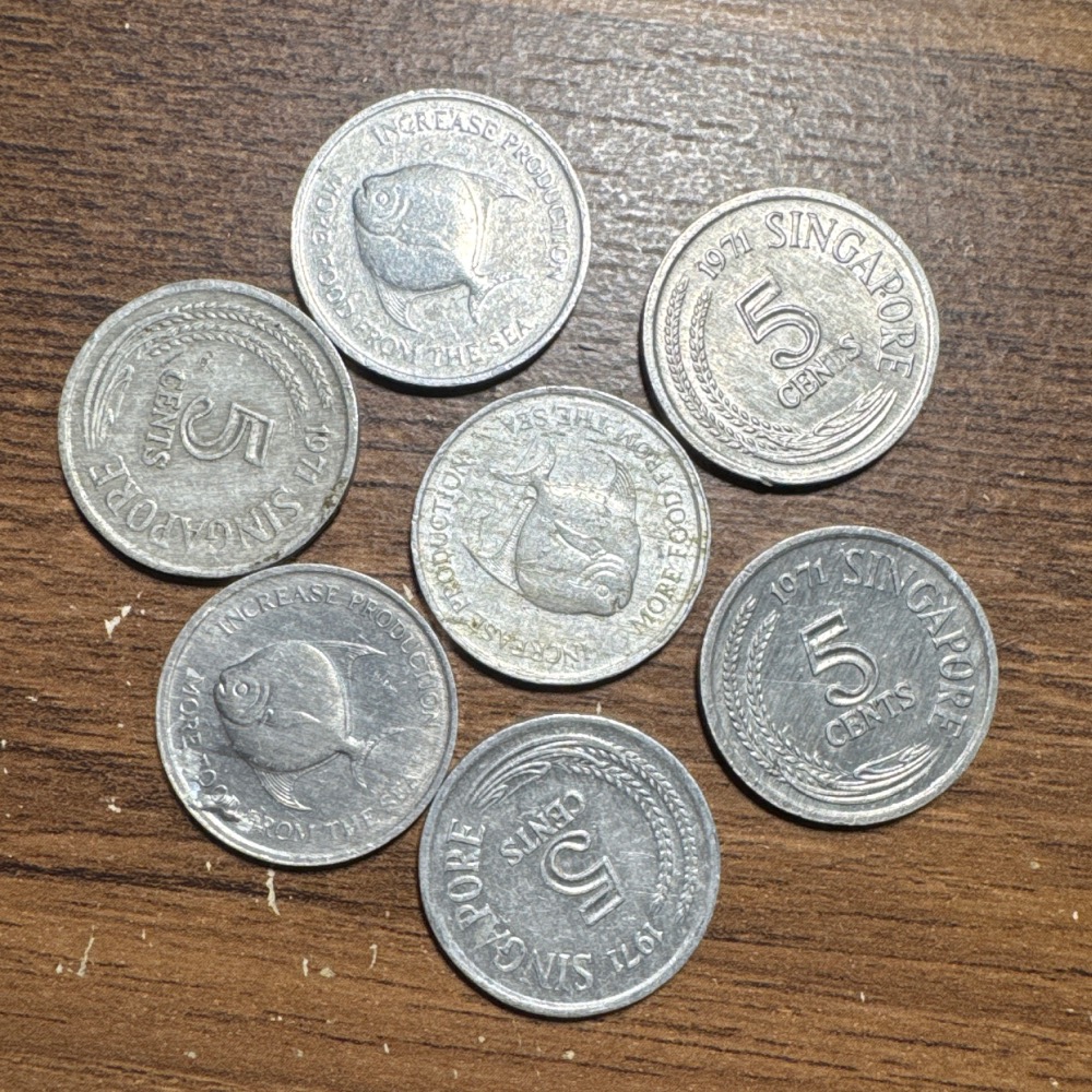 新加坡 鋁幣 農糧幣 糧農幣 紀念幣 絕版硬幣-細節圖2