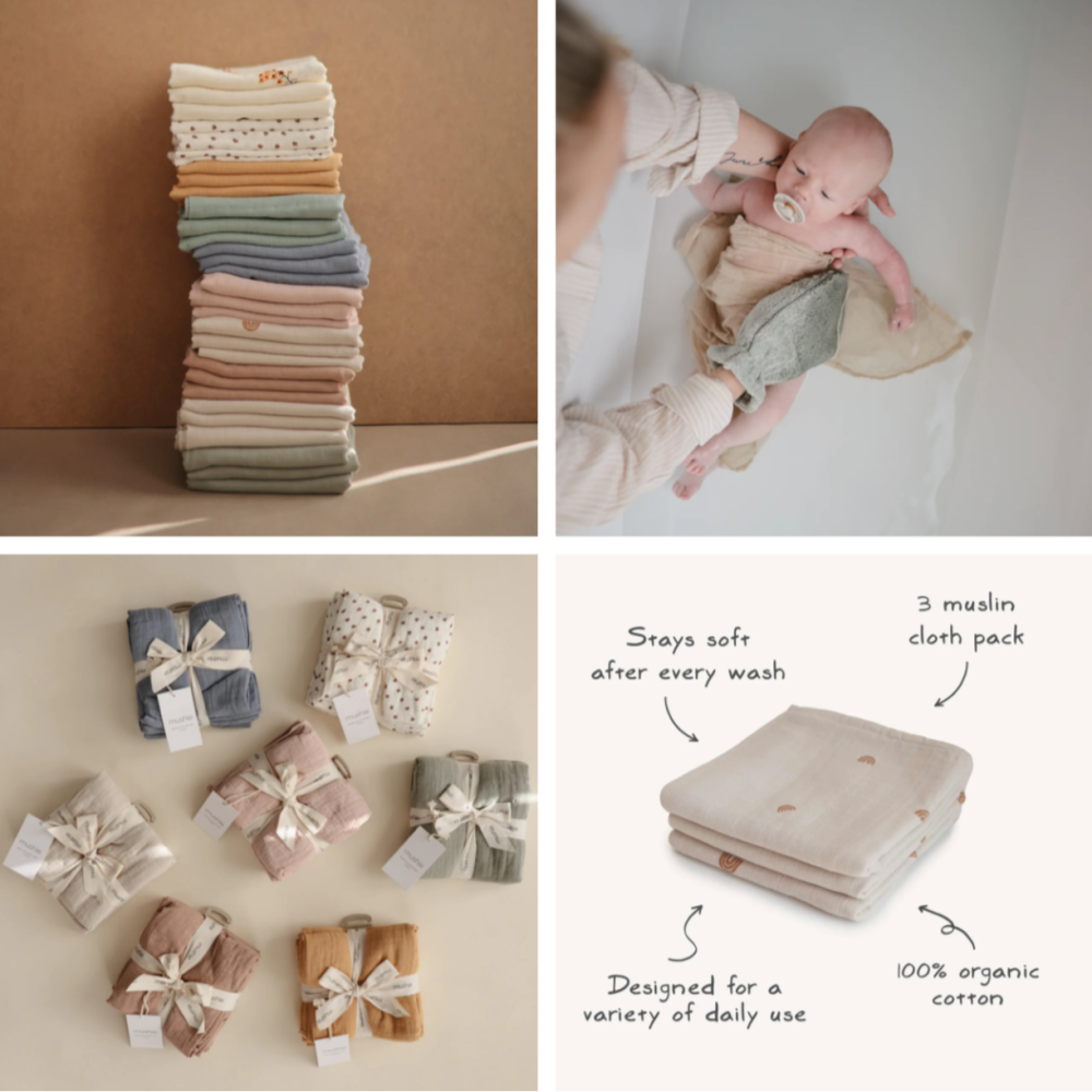 【預購】美國 Mushie 紗布巾三件組58x59_1080-細節圖2