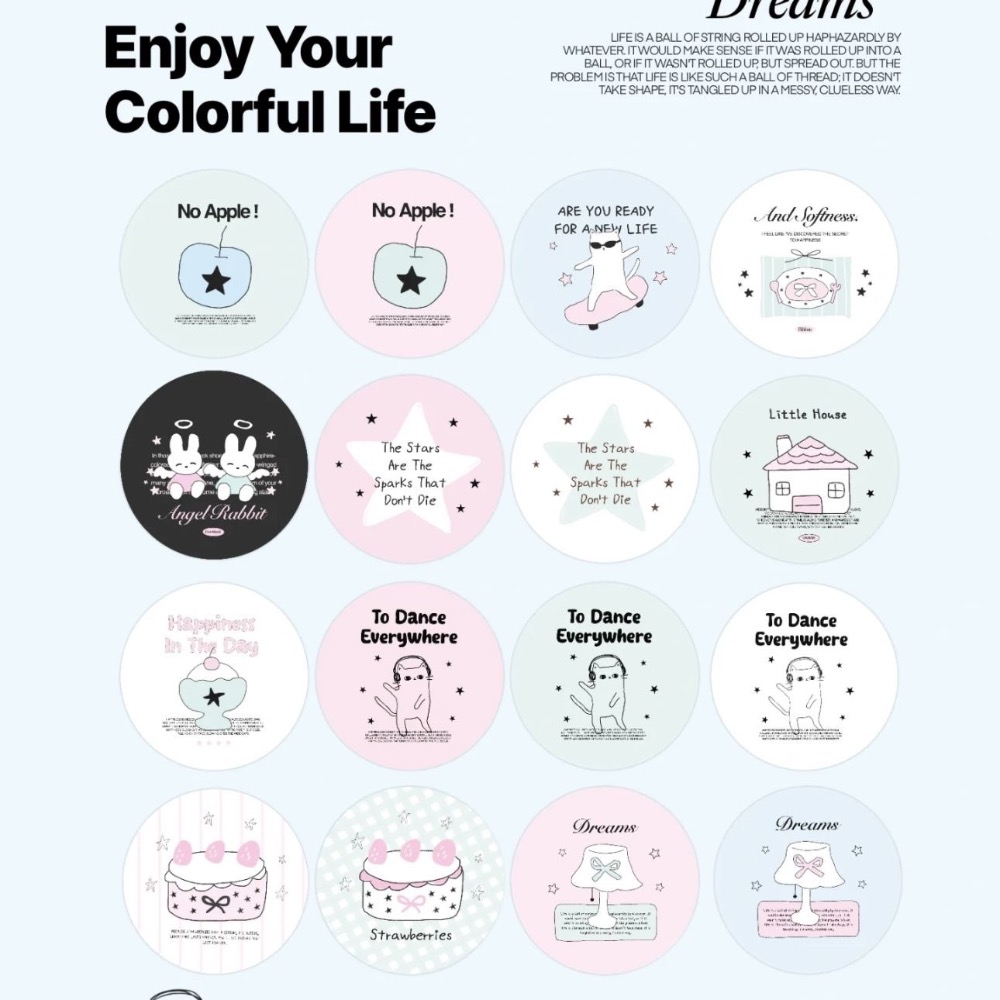 colorful life 封口貼-細節圖2