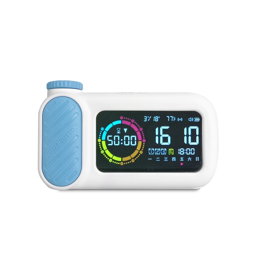 LED彩色智慧聲控學習時鐘－鬧鐘 溫度日期顯示多功能合一-規格圖2