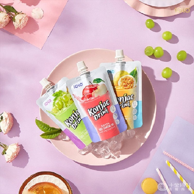 【花語開發】ioio蒟蒻果凍飲150g 買一送一 百香果 白葡萄 蘋果口味 即開即飲超口感健康-細節圖3