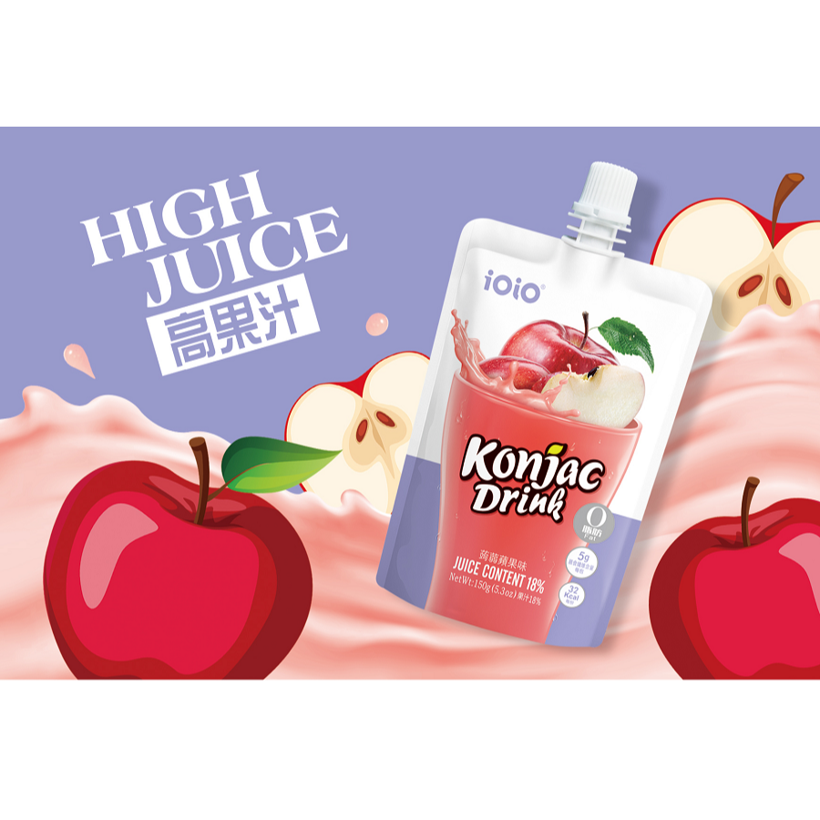 【花語開發】ioio蒟蒻果凍飲150g 買一送一 百香果 白葡萄 蘋果口味 即開即飲超口感健康-細節圖7