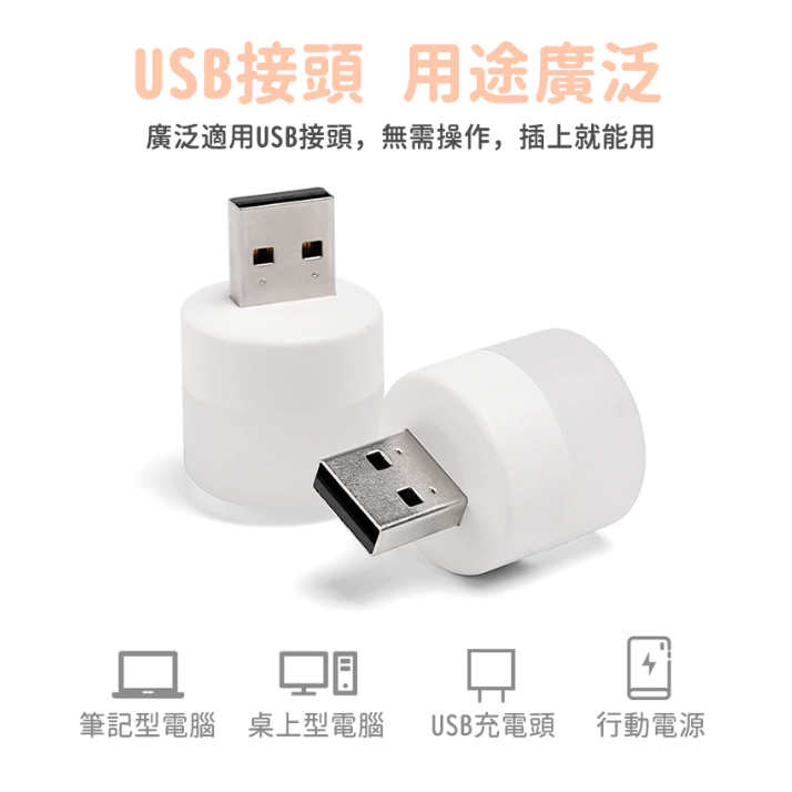 花語開發 3C銅板小物【 USB小夜燈單入組】買一送一 床頭燈 護眼燈 迷你小燈 宿舍燈 戶外露營-細節圖5