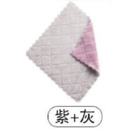 花語團購批發【廚房銅板好物】雙色珊瑚絨抹布5入組  抹布促銷出清 柔軟 無水痕-細節圖8