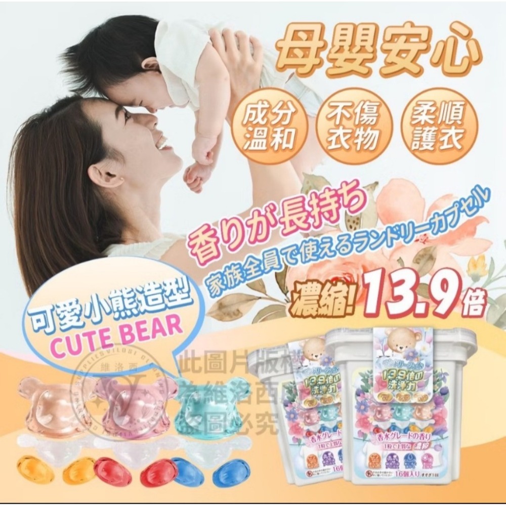 團購批發【維洛西 香水濃縮洗衣球 30入/盒】 可愛熊熊造型 洗衣膠囊 洗衣凝珠 波利熊洗衣膠囊 香水 濃縮洗衣球-細節圖4