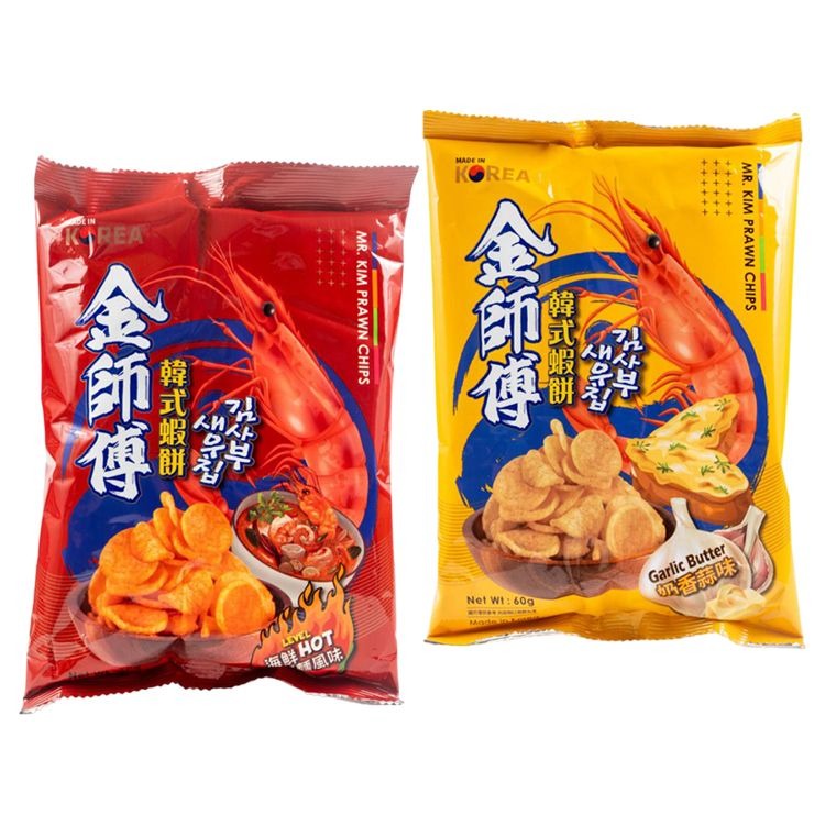 花語團購【銅板零食】金師傅韓式蝦餅 60g 奶香蒜味 海鮮炒碼麵風味 厚片蝦味餅乾 韓國進口零食 韓式蝦餅-細節圖6