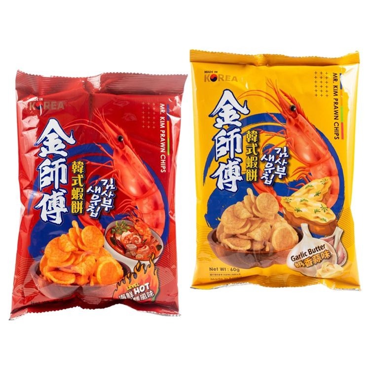 花語團購【銅板零食】金師傅韓式蝦餅 60g 奶香蒜味 海鮮炒碼麵風味 厚片蝦味餅乾 韓國進口零食 韓式蝦餅-細節圖6