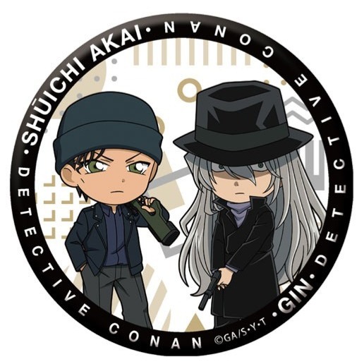 名偵探柯南 | MOVIC 雙人 Q版 徽章 胸章 吧唧  | 柯南 灰原 基德 平次 和葉 伊織 沖田 紅葉-規格圖3