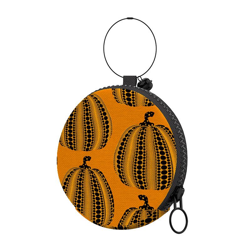 ［H.C］日式布藝草間彌生波點南瓜鈴鐺掛件拉鍊小包耳機收納包【DA053114】-細節圖4