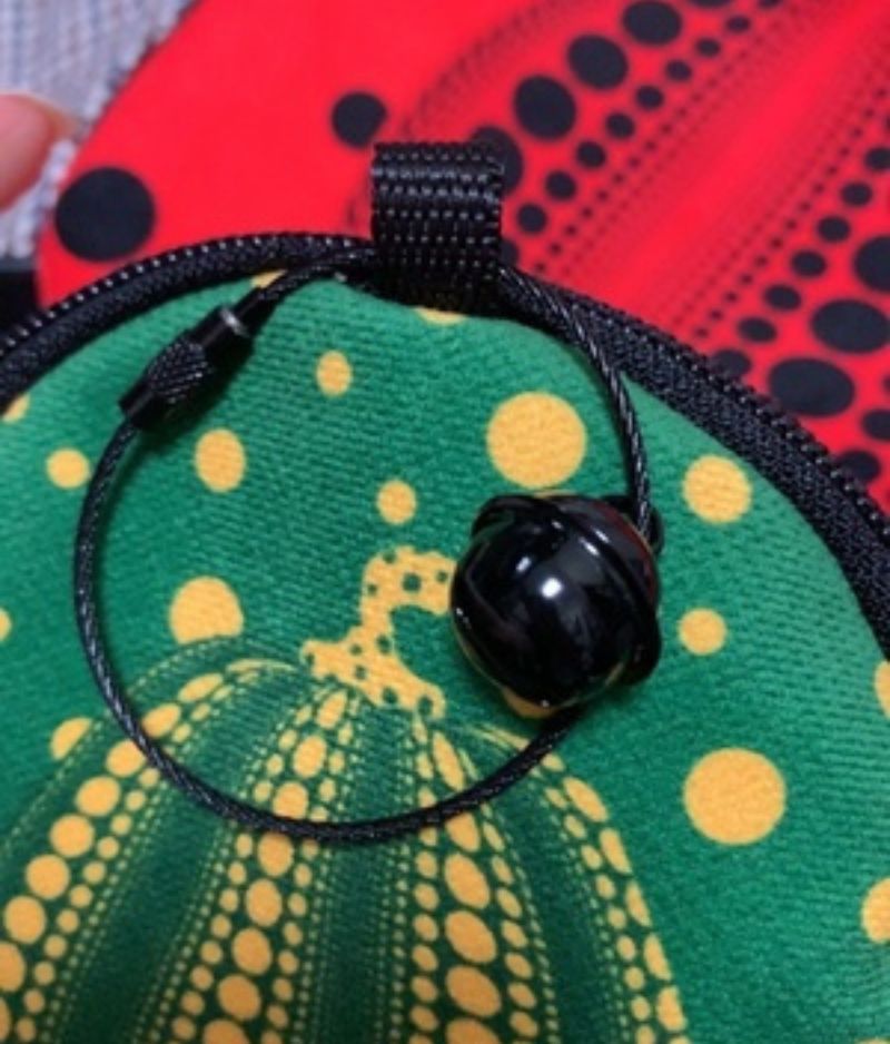 ［H.C］日式布藝草間彌生波點南瓜鈴鐺掛件拉鍊小包耳機收納包【DA053114】-細節圖6