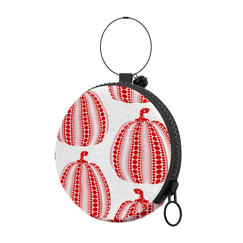 ［H.C］日式布藝草間彌生波點南瓜鈴鐺掛件拉鍊小包耳機收納包【DA053114】-細節圖14