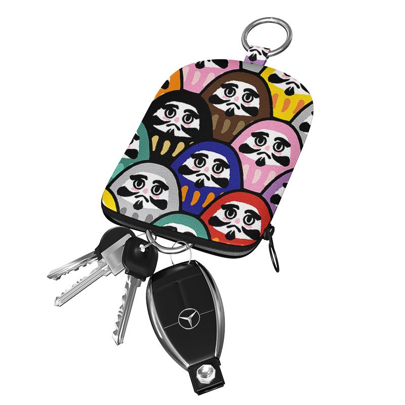 ［H.C］手工訂製達摩蛋要鑰匙圈鑰匙包 日系布藝訂製【DA041969】-細節圖8