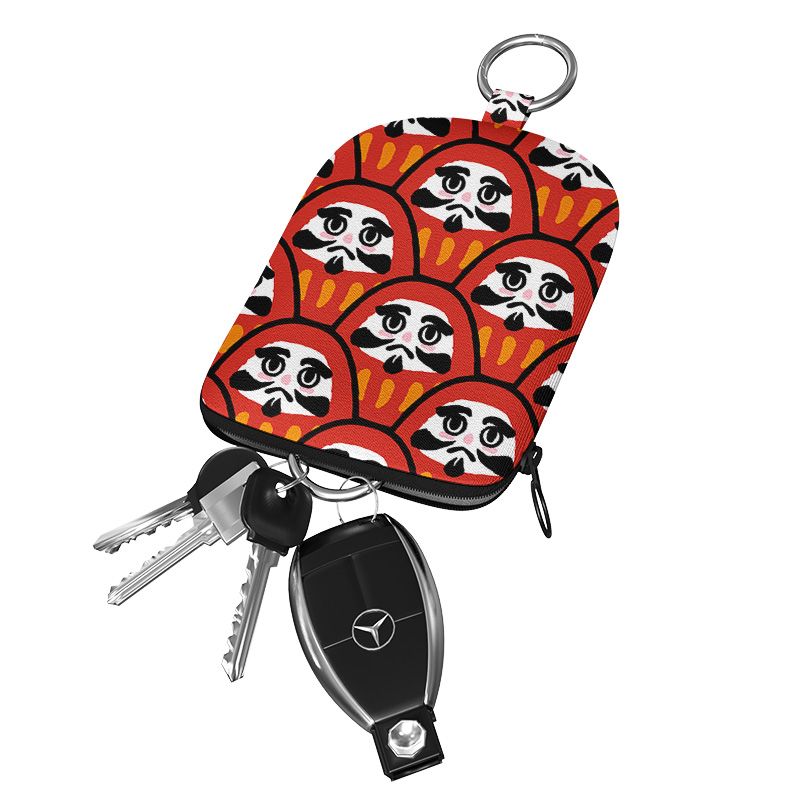 ［H.C］手工訂製達摩蛋要鑰匙圈鑰匙包 日系布藝訂製【DA041969】-細節圖9