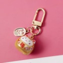 ［H.C］日本可愛粉嫩櫻花簍空鈴鐺陶瓷福神招財貓鑰匙圈祈福掛件畢業禮物【DM60861】-規格圖7