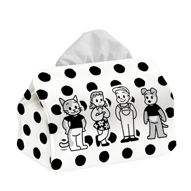 ［H.C］日本塗鴉豐原田治波點衛生紙盒面紙收納盒 大圓點設計兩尺寸【DA053163】-細節圖2