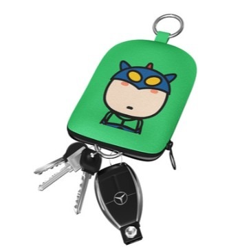 ［H.C］插畫家聯名x小蔻  創意布藝可愛卡通鑰匙圈鑰匙收納包【DA071214】-細節圖2