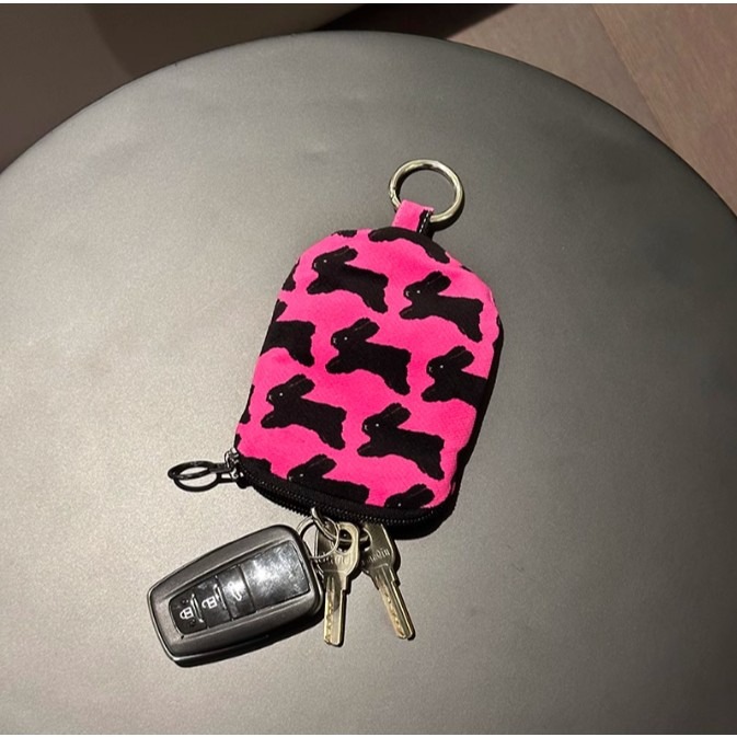 ［H.C］插畫家聯名x小蔻  創意布藝可愛卡通鑰匙圈鑰匙收納包【DA071214】-細節圖8