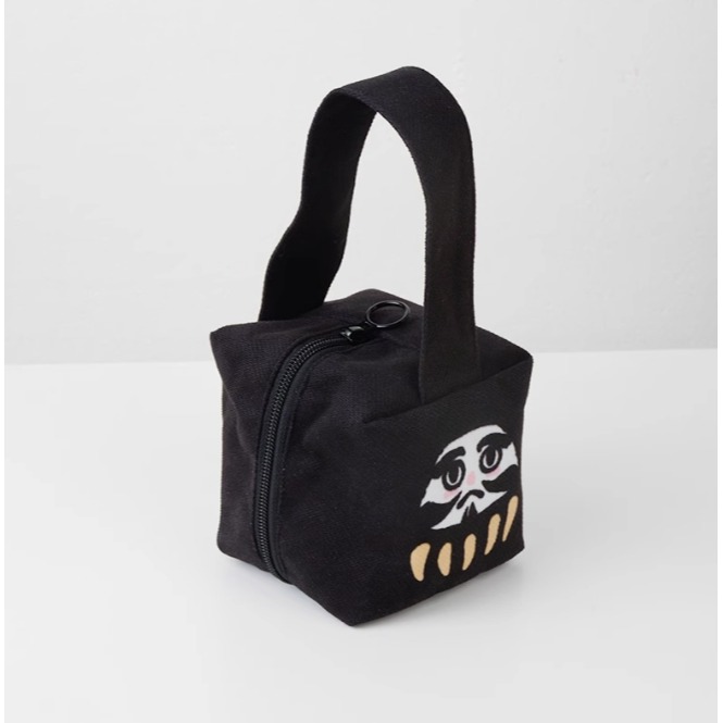 ［H.C］訂製款達摩蛋印花立體小方包 口紅收納耳機收納包零錢包【DA071299】-細節圖2