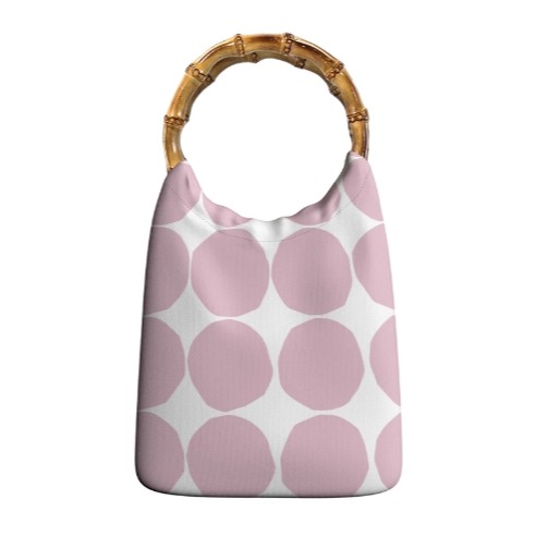 ［H.C］芬蘭圓點波點印花手提木環手提包文青小包 16色【DA081451】-細節圖2