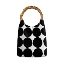 ［H.C］芬蘭圓點波點印花手提木環手提包文青小包 16色【DA081451】-規格圖10