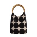 ［H.C］芬蘭圓點波點印花手提木環手提包文青小包 16色【DA081451】-規格圖10