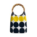 ［H.C］芬蘭圓點波點印花手提木環手提包文青小包 16色【DA081451】-規格圖10