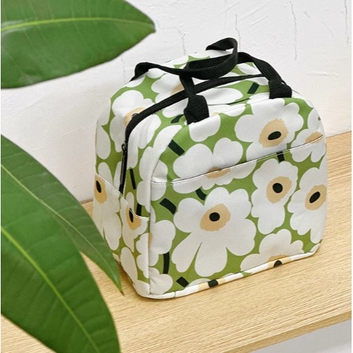 ［H.C］北歐芬蘭花保溫袋野餐盒便當代保溫餐袋手提包【DM011687】-細節圖2