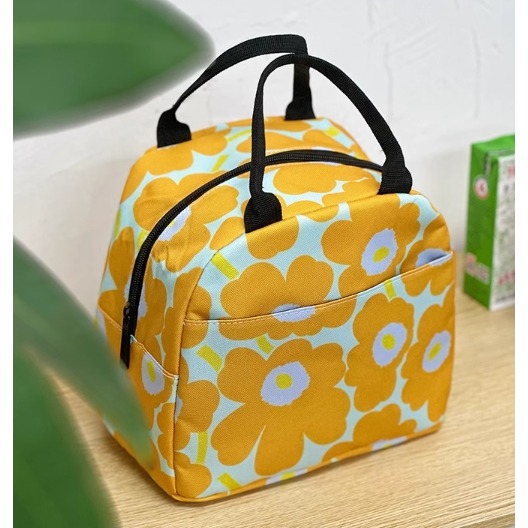 ［H.C］北歐芬蘭花保溫袋野餐盒便當代保溫餐袋手提包【DM011687】-細節圖3