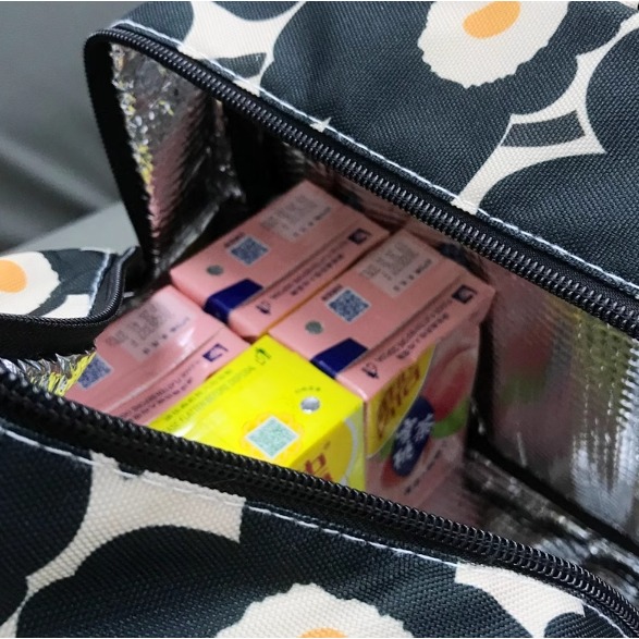 ［H.C］北歐芬蘭花保溫袋野餐盒便當代保溫餐袋手提包【DM011687】-細節圖6