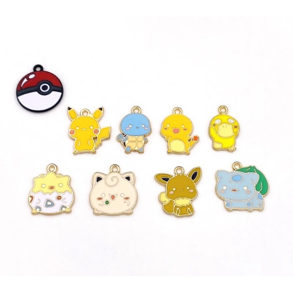 ［H.C］耿鬼寶可夢寶可夢掛皮革飾鑰匙圈手工DIY材料包精靈球 隨機贈小配件【PK128404】-細節圖9