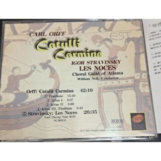 古典CD  卡爾奧夫 卡圖利詩歌Catulli Carmina 史特拉汶斯基  婚禮-細節圖5
