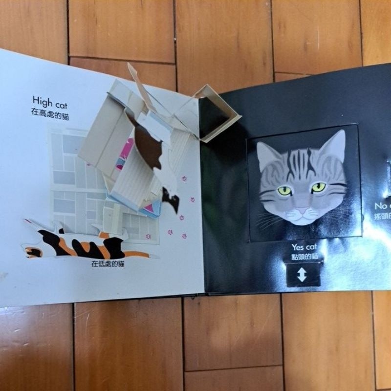 英語 立體書 驚奇立體遊戲書  黑貓白猫 BLACK CAT WHITE CAT-細節圖3