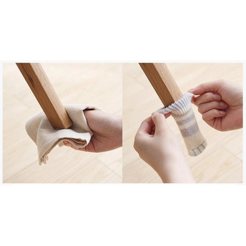 (台灣現貨) 針織椅腳套(4入) 貓腳椅套 蝴蝶結椅套 針織椅腳套 貓腳椅套 椅腳墊 防震 靜音-細節圖8