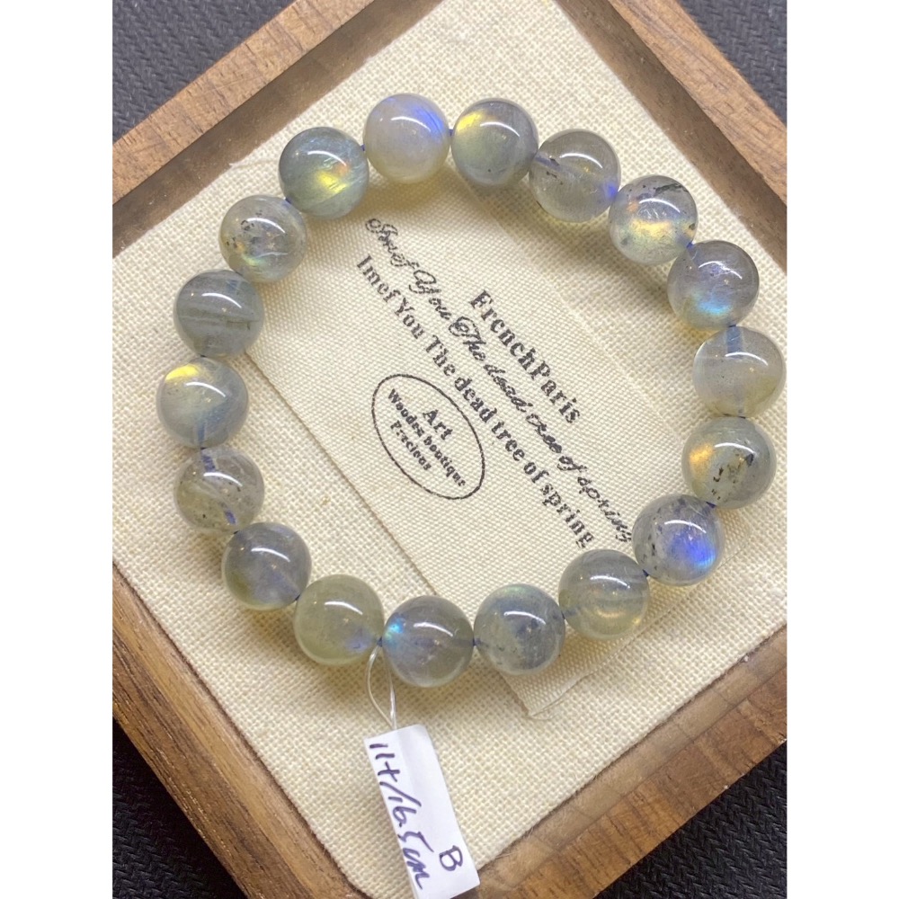 灰月光 粗獷野性美 高能量拉長石 稀有 黑體 顆顆帶光 實品更美手機拍不出 藍光彩光 收一件少一件 療癒精品-細節圖4