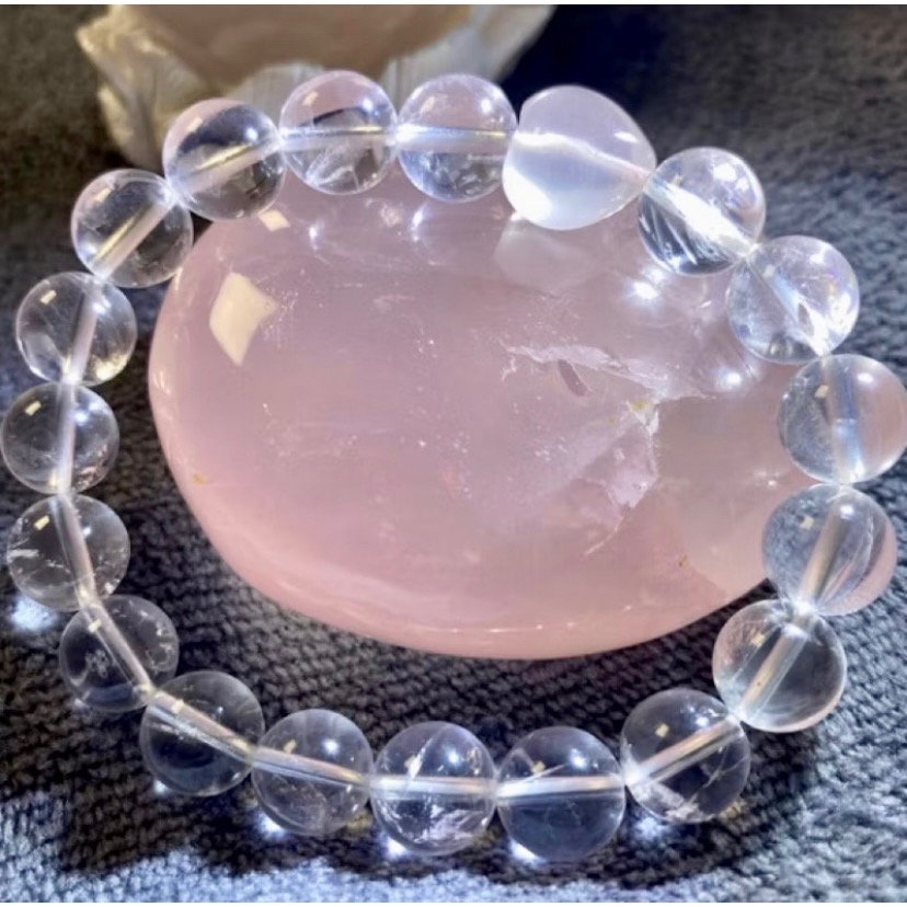 ￼粉水晶 莫三比克 透粉六芒星 粉晶 頂級冰種 馬粉愛心 招桃花結好緣 低調帶點可愛-細節圖5