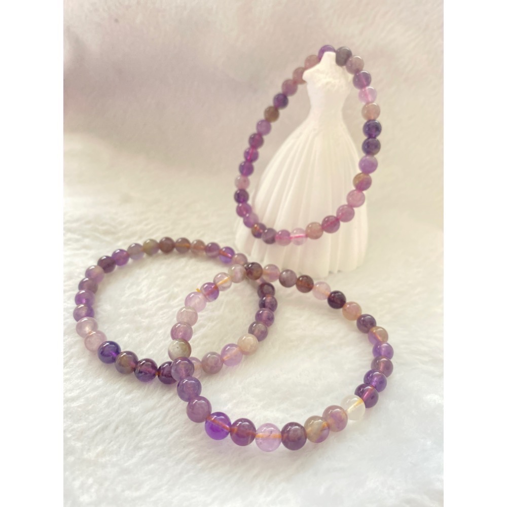 紫極光 小巧可愛 天然水晶手飾-細節圖3