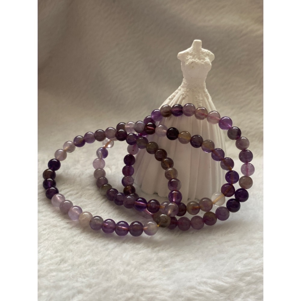 紫極光 小巧可愛 天然水晶手飾-細節圖5