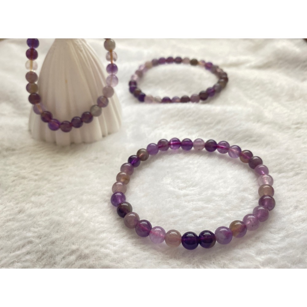 紫極光 小巧可愛 天然水晶手飾-細節圖7