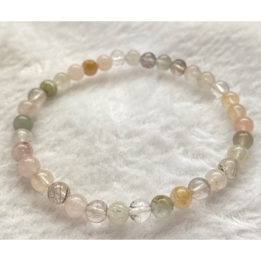 彩兔毛 5+ 精緻小巧款 天然 水晶 手飾-細節圖2