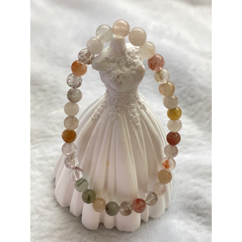 彩兔毛 5+ 精緻小巧款 天然 水晶 手飾-細節圖7