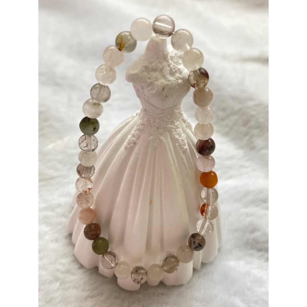 彩兔毛 5+ 精緻小巧款 天然 水晶 手飾-細節圖8