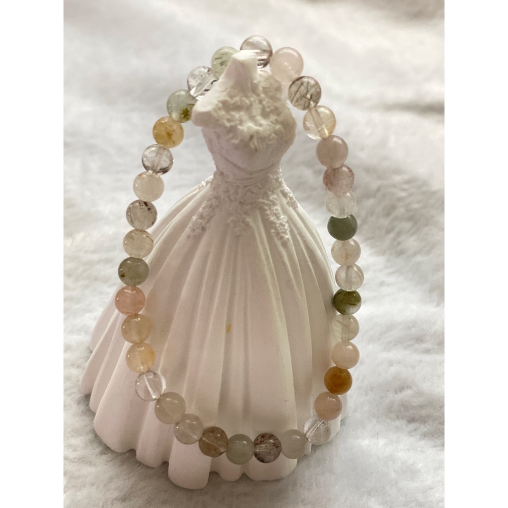 彩兔毛 5+ 精緻小巧款 天然 水晶 手飾-細節圖9