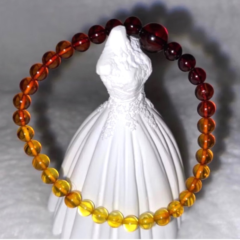 彩虹琥珀 安身補氣血手飾 ￼彩虹珀 8+墨西哥血珀 +波羅的海 5+-細節圖6