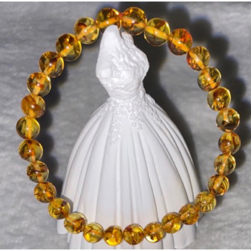 琥珀 花珀 波羅的海 6+ 圓珠 7+隨型方塊 調節安身保平安 精選天然-細節圖4