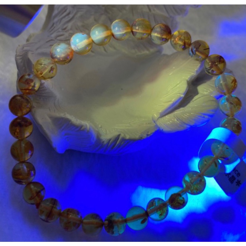 琥珀 花珀 波羅的海 6+ 圓珠 7+隨型方塊 調節安身保平安 精選天然-細節圖8