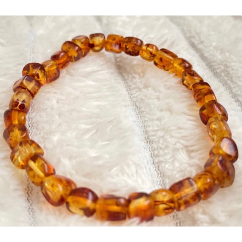 方塊花珀 6+ 16cm焦糖色