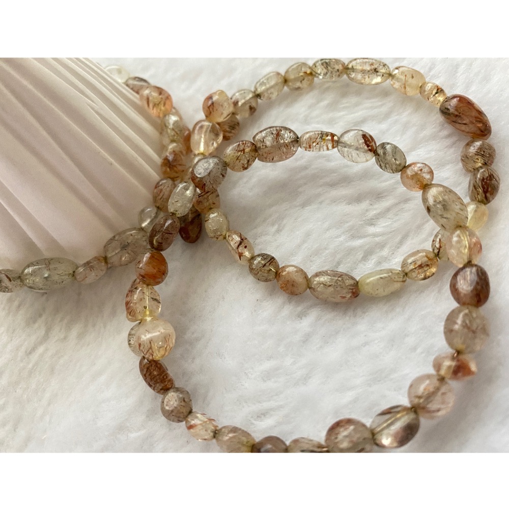 黑金超 隨型開口手環 天然綠髮晶 水晶-細節圖3